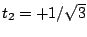 $ t_2=+1/\sqrt{3}$
